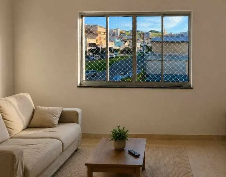 Tela de proteção para janela de apartamento